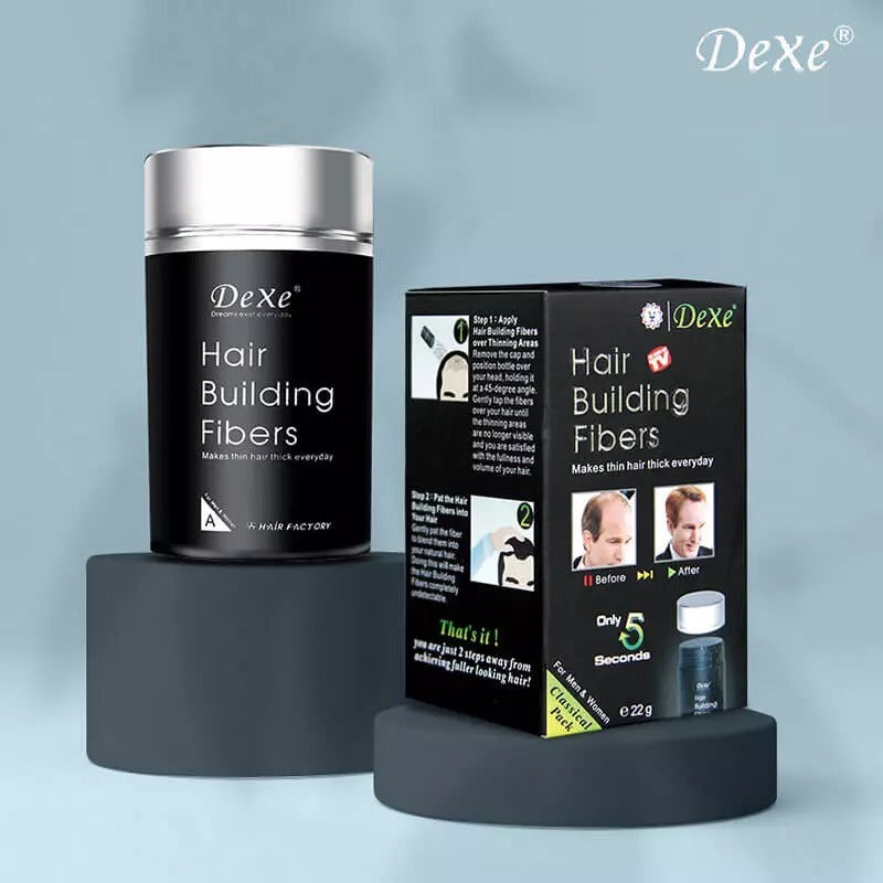 Dexe Hair Building Fibers Black | For Men & Women