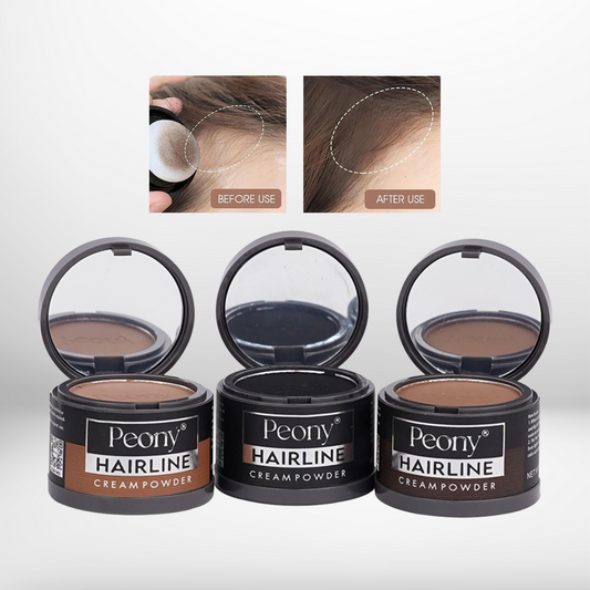 Peony 2 in 1 Hairline Cream Powder with 3 Extra Eyebrow Stencils