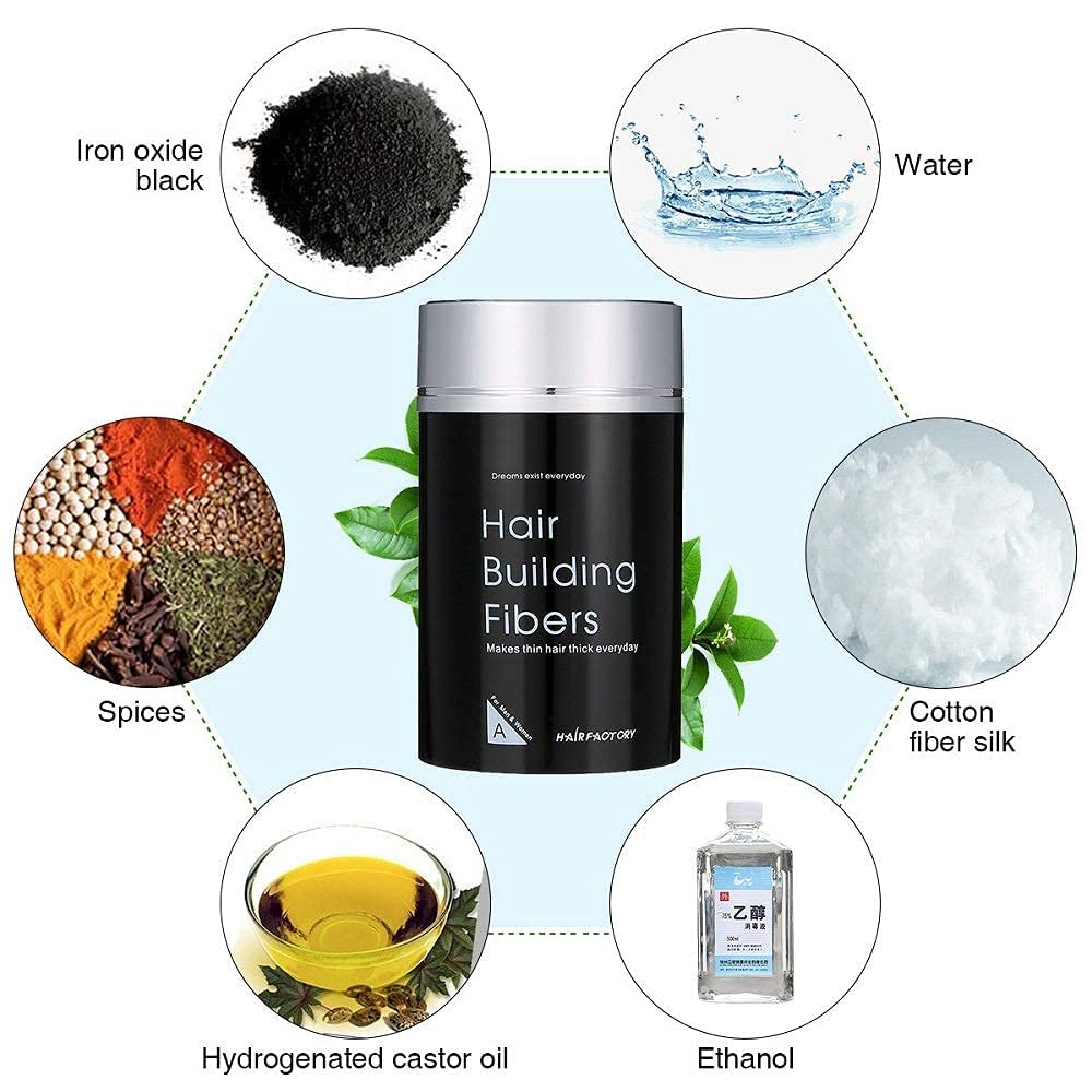 Dexe Hair Building Fibers Black | For Men & Women