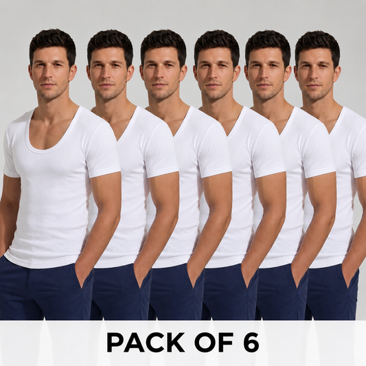 Sleeved Vest ( Pack of 6)