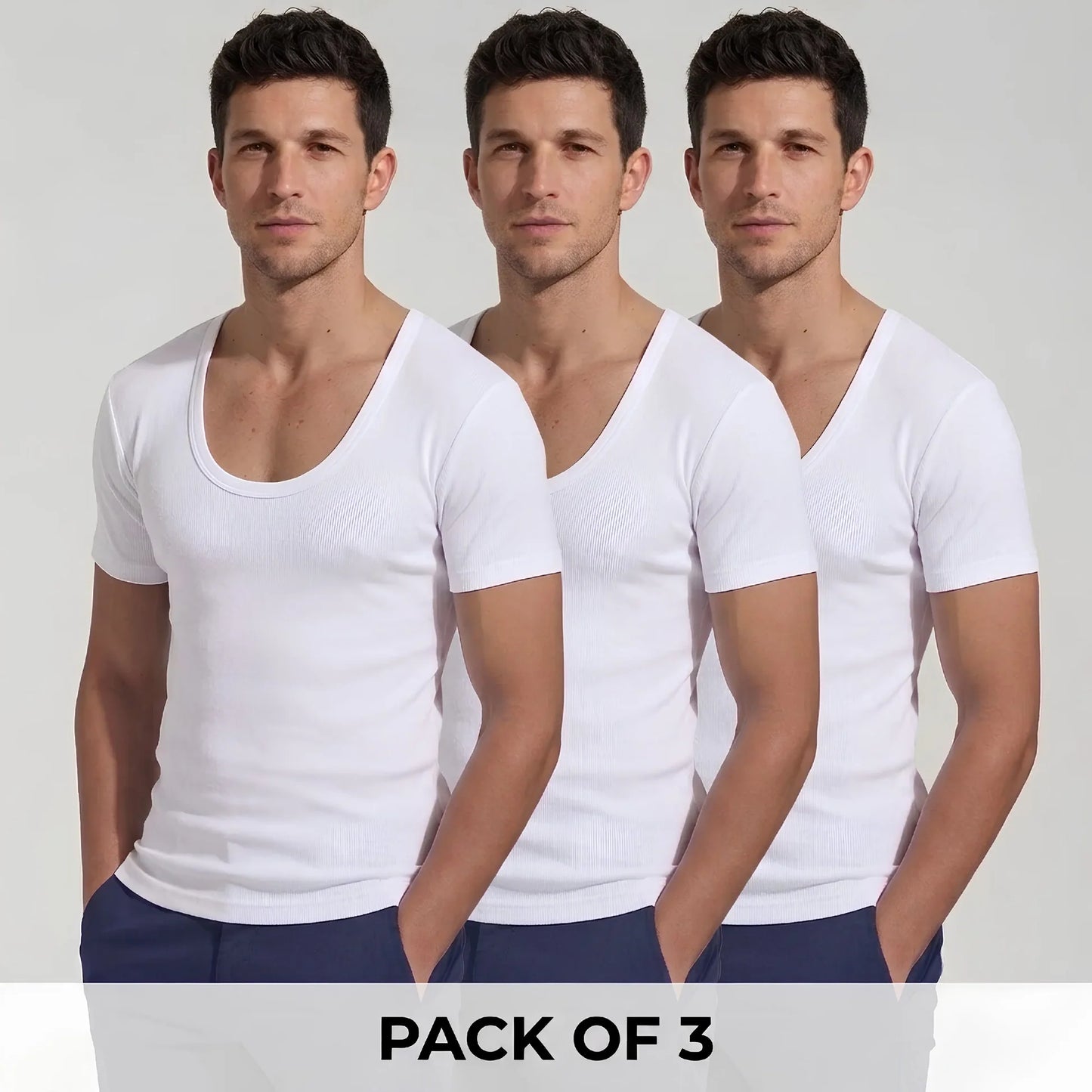 Sleeved Vest ( Pack of 3)